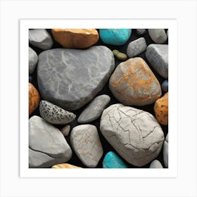 Rocks And Pebbles Art Print