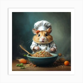 Chef Hamster 15 Art Print