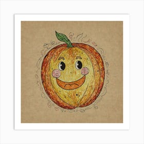 Happy Pumpkin 1 Art Print