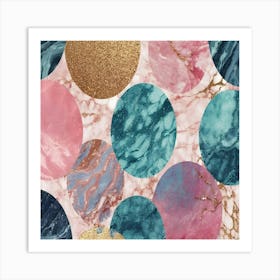 Marble Circles Art Print