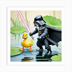 Darth Vader And Duck Art Print