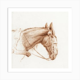 Head Of A Horse With Blinkers 2, Jean Bernard Art Print