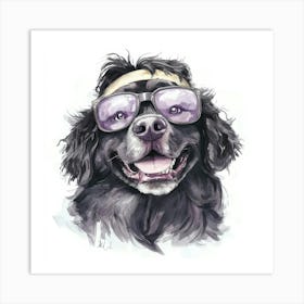 Dog Wearing Sunglasses 10 Art Print