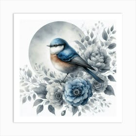 Blue Tit Bird Art Print