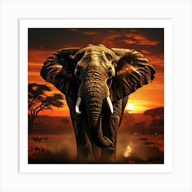 Kruger National Park Elephant Art Print