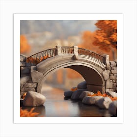 Whispers of Fall - A Bridge to Enchantment Art Print