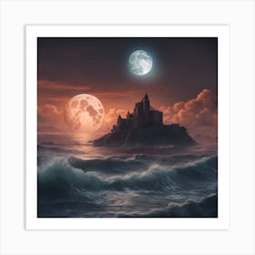 Castle In The Ocean Art Print