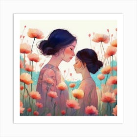 Mother And Daughter Art Print