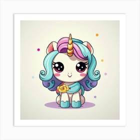 Cute Unicorn 559 Art Print