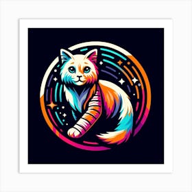 Cat With A Bandage 1 Art Print