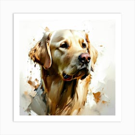 Golden Retriever Painting 2 Art Print