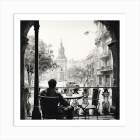 Barcelona Cafe Art Print