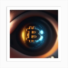 Bitcoin In The Eye Art Print