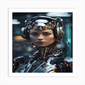 Cyborg Woman Art Print