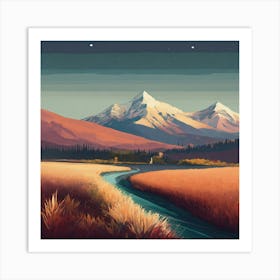 Landscape Painting 9 Art Print