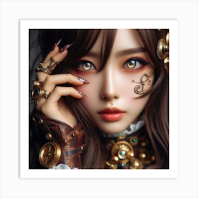 Steampunk Girl Art Print