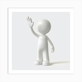 Man Waving Art Print