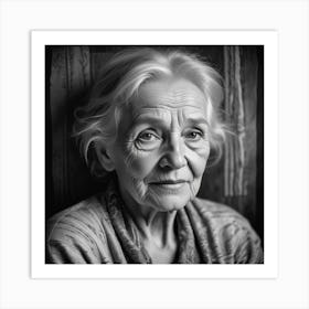 Portrait Of An Old Woman 1 Art Print