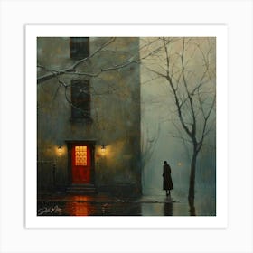 Red Door Art Print