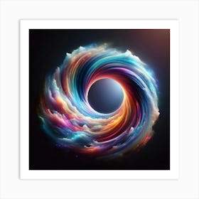 Abstract Swirling Vortex 1 Art Print