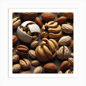 Walnuts Stock Photos & Royalty-Free Footage Art Print