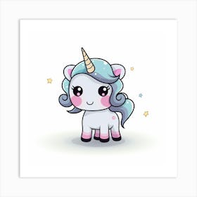 Kawaii Unicorn 36 Art Print