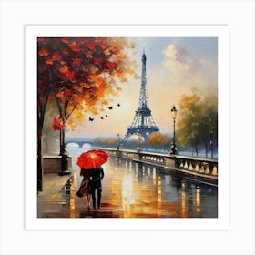 Paris In The Rain 5 Art Print