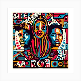 A Tribe Called Quest Art: This artwork is inspired by the influential hip hop group A Tribe Called Quest, who are known for their innovative and socially conscious music. The artwork shows a collage of the group’s members and album covers, as well as some of their iconic lyrics and messages. The artwork also uses a bright and colorful palette, reflecting the group’s upbeat and positive vibe. This artwork is perfect for fans of A Tribe Called Quest or hip hop culture, and it can be placed in a kitchen, dining room, or lounge. Art Print