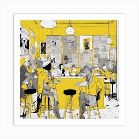 Yellow Cafe Art Print