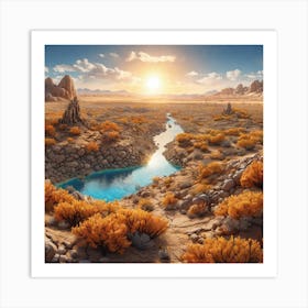 Desert Landscape 37 Art Print