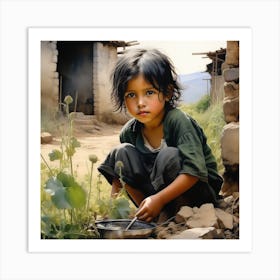 Nepali Child Art Print