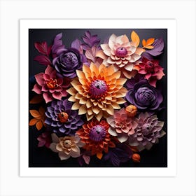 Paper Flowers 21 Art Print