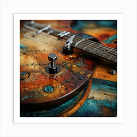 Abstract Guitar Painting Art Print