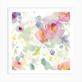 Watercolor Flowers 19 Art Print