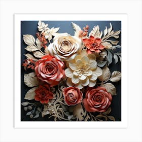 Paper Flowers 3 Art Print