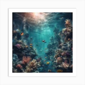 Underwater Seascape Art Print