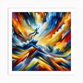 Abstract Of A Man In The Sky Art Print