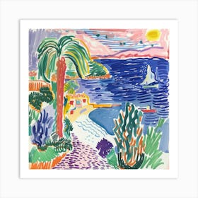 Seaside Painting Matisse Style 1 Art Print