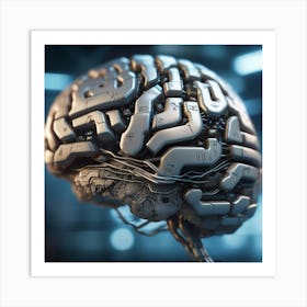 Futuristic Brain 44 Art Print