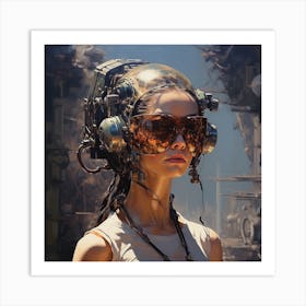 Futuristic Girl 1 Art Print