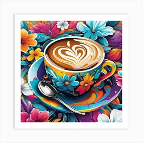 Coffee And Flowers Art Print