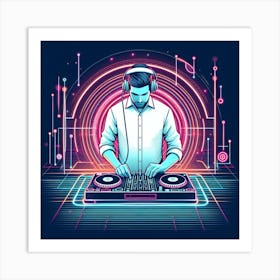 Dj Dj Dj Art Print