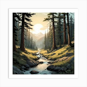 Pinetree Forest Art Print