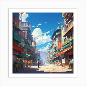 Asian City Art Print