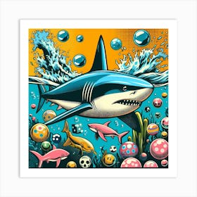 Easter Shark Art Print