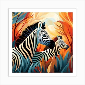 Zebras Art Print