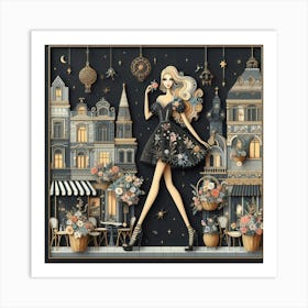 Barbie In The City Art Print