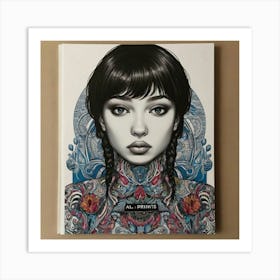 Tattooed Girl Energy auras Art Print