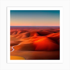 Sunset In Namibia Art Print