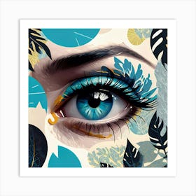 I Put An Eye On You Serie Floral Eye Art Print